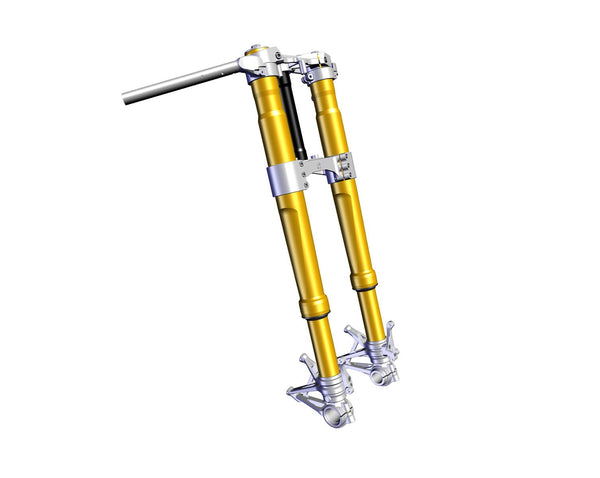 MOTOCORSE NEW R&T Ohlins front forks kit with Motocorse radial mounts "SBK style", triple clamps and clip-on bars *MV Superveloce 1