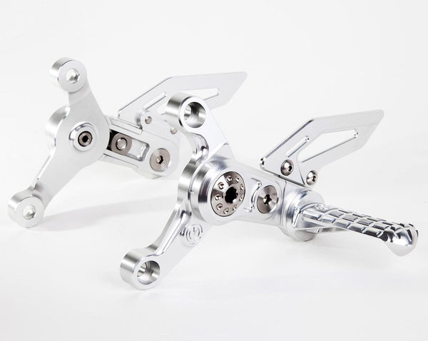 Machined from solid riding adjustable footpegs kit - New Design - MV AGUSTA F4 / BRUTALE 2