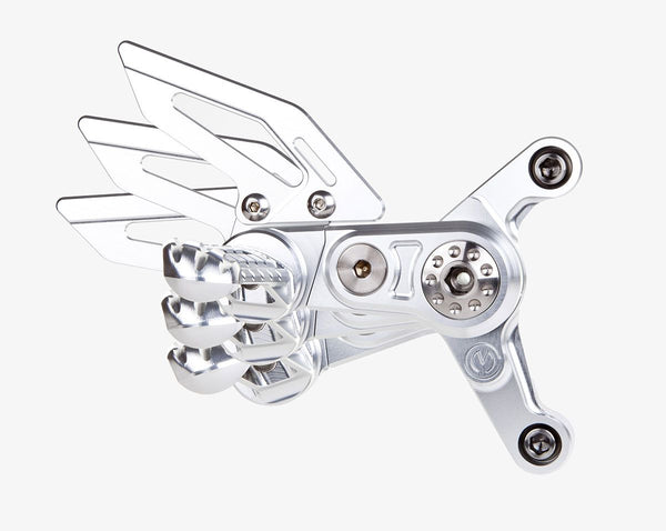 Machined from solid riding adjustable footpegs kit - New Design - MV AGUSTA F4 / BRUTALE 5