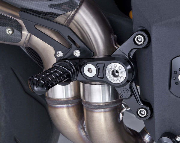 Machined from solid riding adjustable footpegs kit - New Design - MV AGUSTA F4 / BRUTALE 14