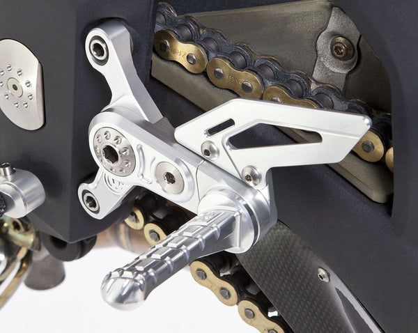 Machined from solid riding adjustable footpegs kit - New Design - MV AGUSTA F4 / BRUTALE 15