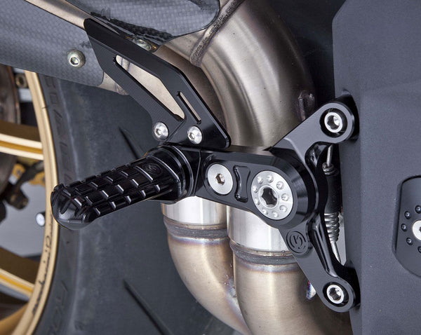 Machined from solid riding adjustable footpegs kit - New Design - MV AGUSTA F4 / BRUTALE 17