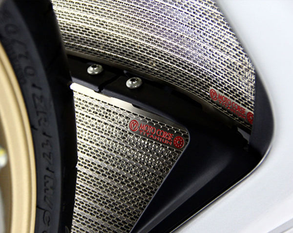 MOTOCORSE Titanium oil radiator protection screen - MV Agusta F3 / Superveloce 800