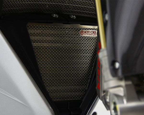 MOTOCORSE Titanium oil radiator protection screen - MV Agusta F3 / Superveloce 800