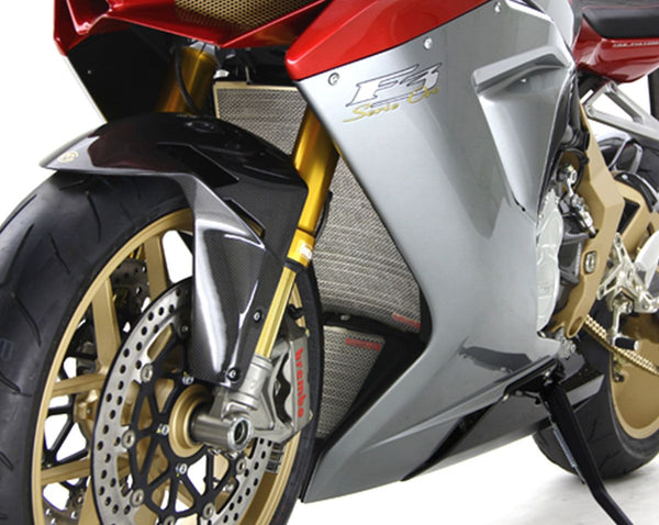 MOTOCORSE Titanium oil radiator protection screen - MV Agusta F3 / Superveloce 800
