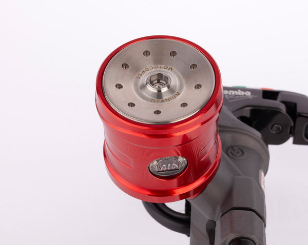 Aluminum oil reservoirs kit with titanium caps for Brembo radial racing brake/clutch pumps - NAKED 8