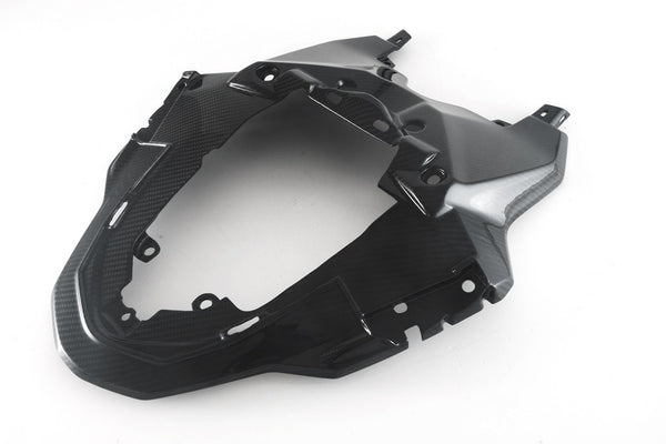 MOTOCORSE SEAT / TAIL - CENTER - BMW S1000RR (2023 - 2024) Trama del carbonio e finitura superficiale - 245T – Twill Lucido 1
