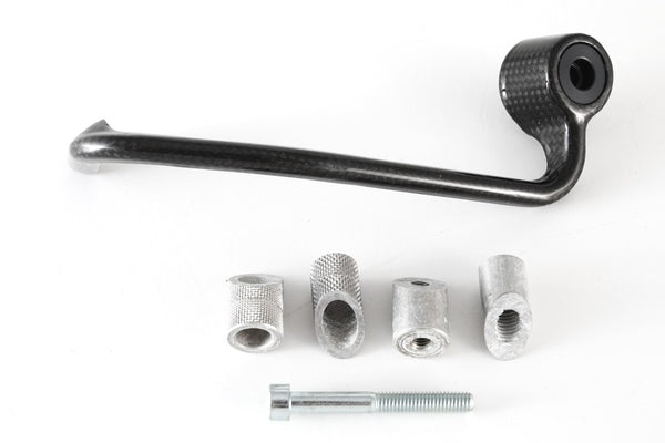 MOTOCORSE LEFT LEVER PROTECTION - SKY - ACCESSORIES CUSTOM PARTS FULLSIX Trama del carbonio e finitura superficiale - 200P – Plain Lucido 4