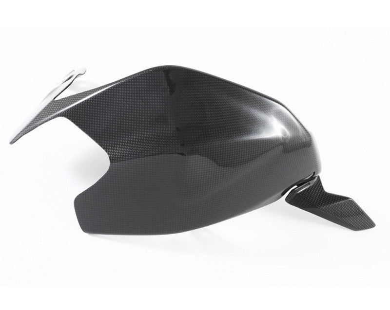 MOTOCORSE Swingarm guard with shark fin Trama del carbonio e finitura superficiale - 2