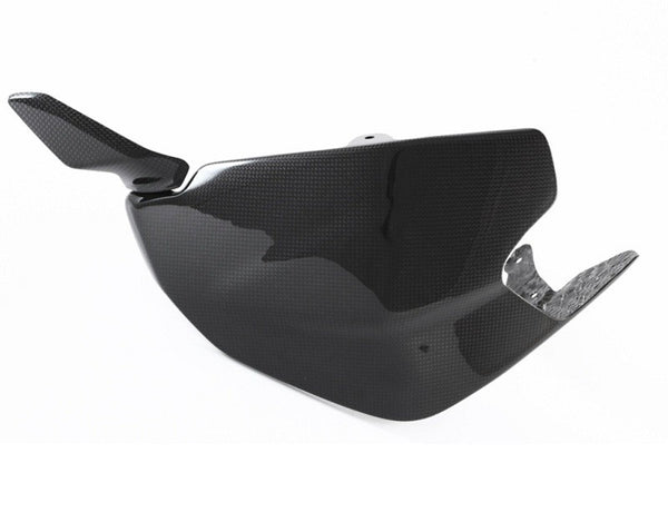 MOTOCORSE Swingarm guard with shark fin Trama del carbonio e finitura superficiale - 2