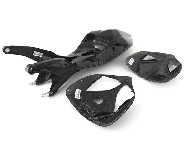 MOTOCORSE Seat tail monocoque - set Trama del carbonio e finitura superficiale - 2
