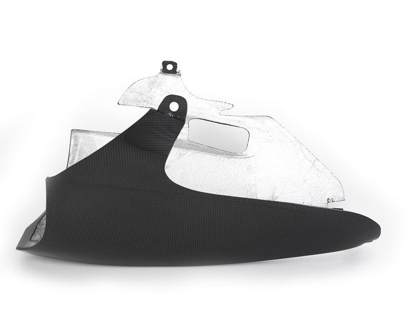 MOTOCORSE Bellypan - extension for underseat exhaust Trama del carbonio e finitura superficiale - 2