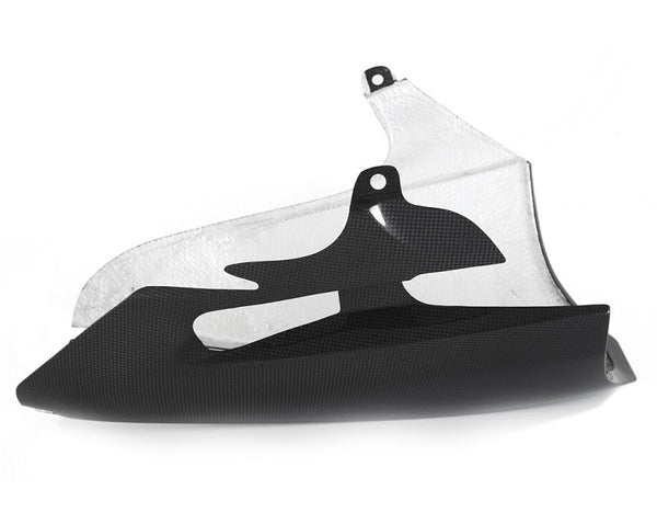 MOTOCORSE Bellypan - extension for underseat exhaust Trama del carbonio e finitura superficiale - 2