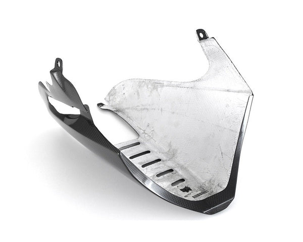MOTOCORSE Bellypan - extension for underseat exhaust Trama del carbonio e finitura superficiale - 2
