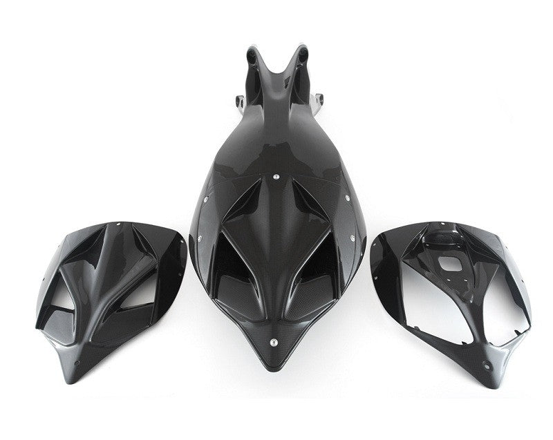 MOTOCORSE Seat tail monocoque - set  Trama del carbonio e finitura superficiale - 2