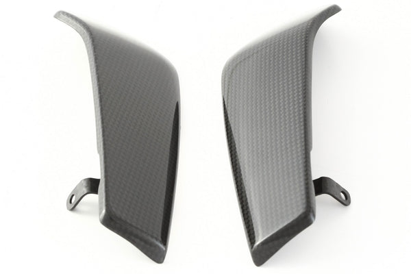 MOTOCORSE Radiator cover - set Trama del carbonio e finitura superficiale - 2