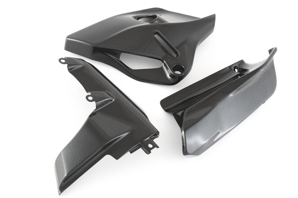 MOTOCORSE Fairing side cover - set Trama del carbonio e finitura superficiale - 2