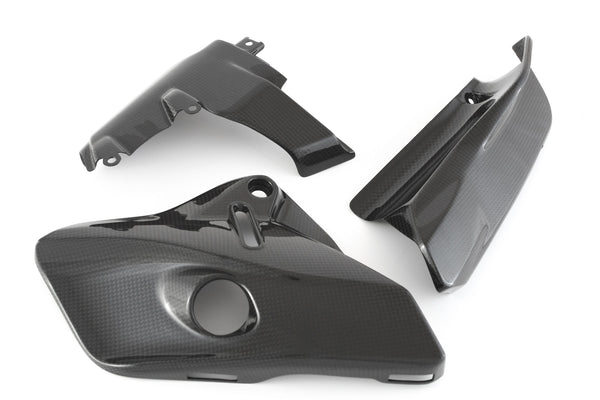 MOTOCORSE Fairing side cover - set Trama del carbonio e finitura superficiale - 2