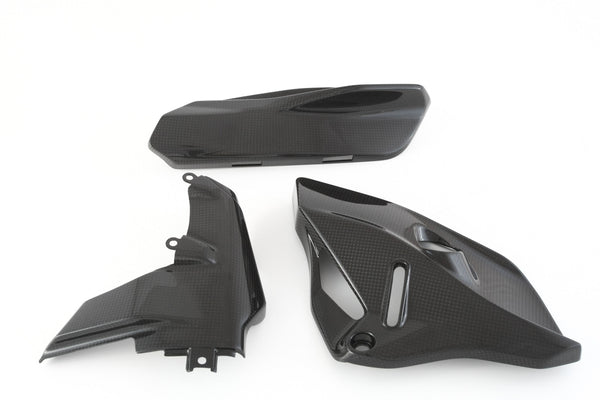 MOTOCORSE Fairing side cover - set Trama del carbonio e finitura superficiale - 2