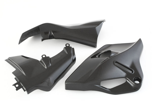 MOTOCORSE Fairing side cover - set Trama del carbonio e finitura superficiale - 2