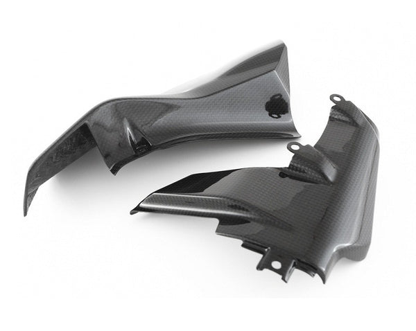 MOTOCORSE Fairing side cover - left down Trama del carbonio e finitura superficiale - 2