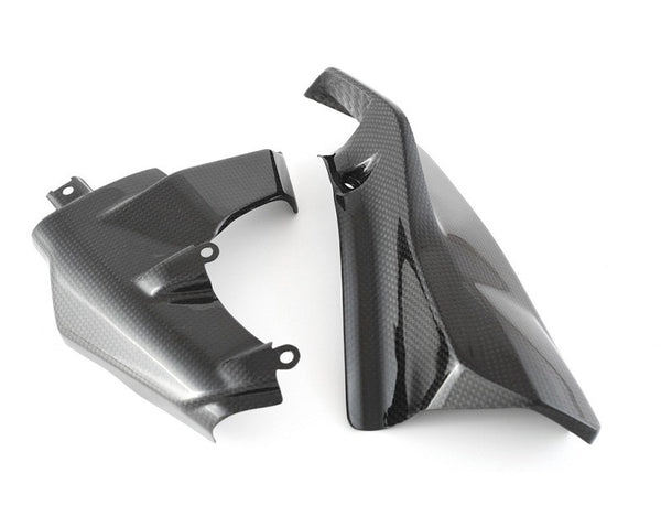 MOTOCORSE Fairing side cover - left down Trama del carbonio e finitura superficiale - 2