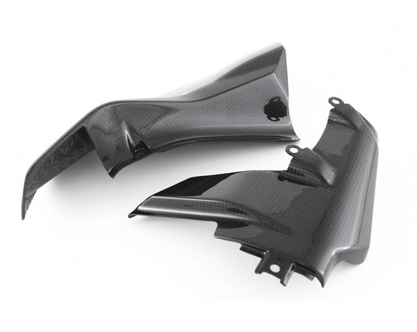 MOTOCORSE Fairing side cover - left up Trama del carbonio e finitura superficiale - 2