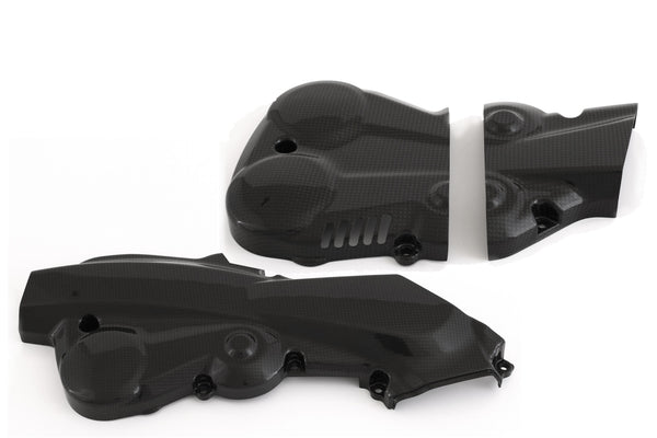 MOTOCORSE Cam-belt cover - set Trama del carbonio e finitura superficiale - 2