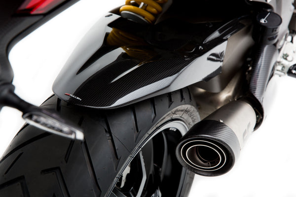 MOTOCORSE Rear mudguard Trama del carbonio e finitura superficiale - 2