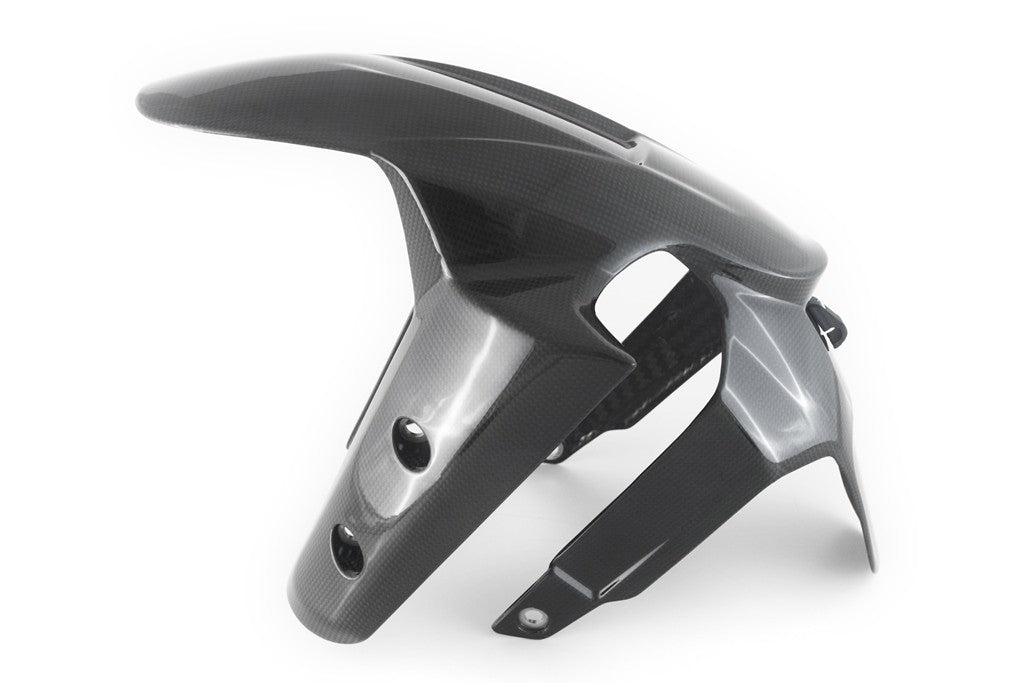 MOTOCORSE FRONT MUDGUARD - DUCATI MULTISTRADA V4 (2021-) Trama del carbonio e finitura superficiale - 200P – Plain Lucido 1