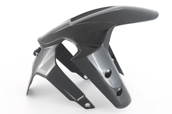 MOTOCORSE FRONT MUDGUARD - DUCATI MULTISTRADA V4 (2021-) Trama del carbonio e finitura superficiale - 200P – Plain Lucido 3
