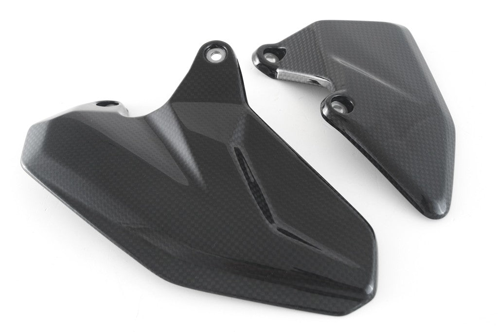 MOTOCORSE HEEL GUARD - SET - DUCATI MULTISTRADA V4 (2021-) Trama del carbonio e finitura superficiale - 200P – Plain Lucido 1