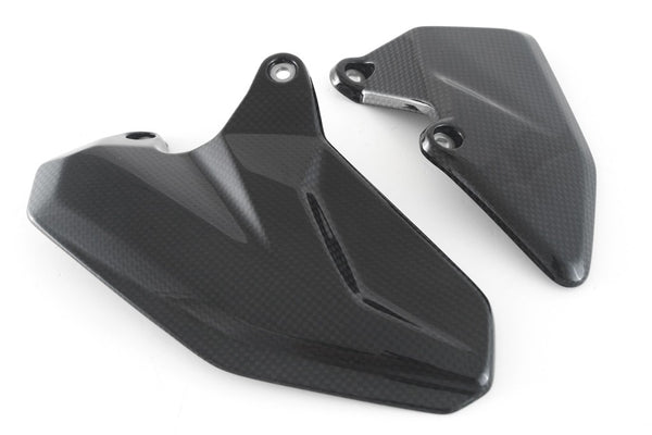 MOTOCORSE HEEL GUARD - SET - DUCATI MULTISTRADA V4 (2021-) Trama del carbonio e finitura superficiale - 200P – Plain Lucido 1