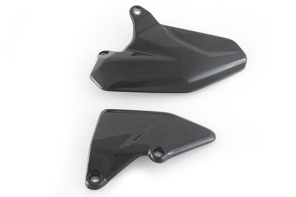 MOTOCORSE HEEL GUARD - SET - DUCATI MULTISTRADA V4 (2021-) Trama del carbonio e finitura superficiale - 200P – Plain Lucido 2