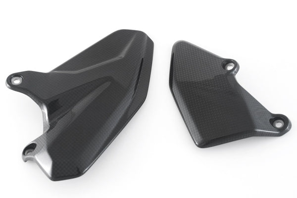 MOTOCORSE HEEL GUARD - SET - DUCATI MULTISTRADA V4 (2021-) Trama del carbonio e finitura superficiale - 200P – Plain Lucido 3