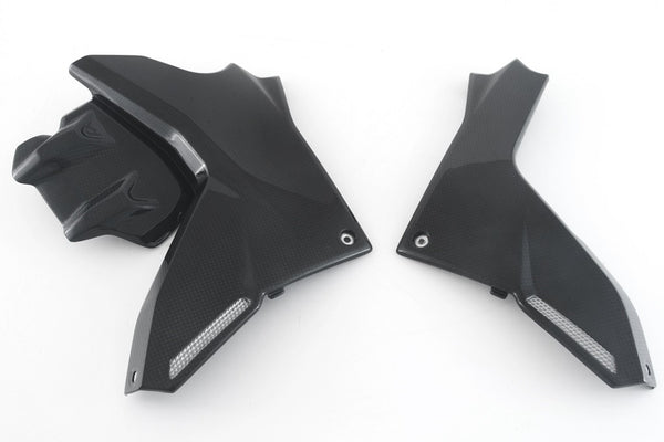MOTOCORSE LOWER SIDE FAIRING - SET - DUCATI MULTISTRADA V4 (2021-) Trama del carbonio e finitura superficiale - 200P – Plain Lucido 4