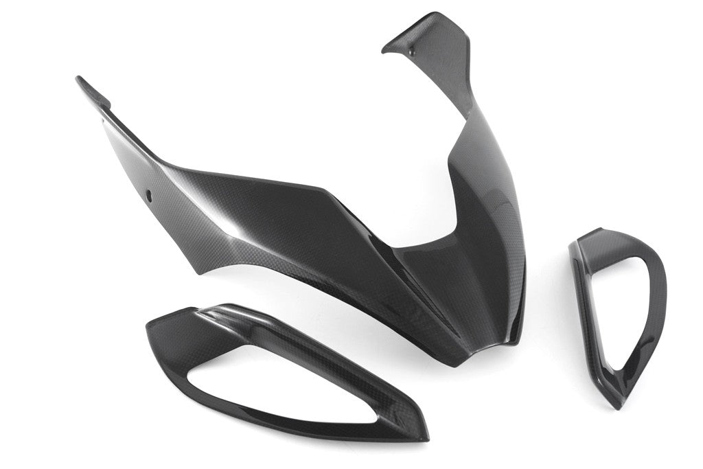MOTOCORSE AIR INTAKE COVER - SET - DUCATI MULTISTRADA V4 (2021-) Trama del carbonio e finitura superficiale - 200P – Plain Lucido 1