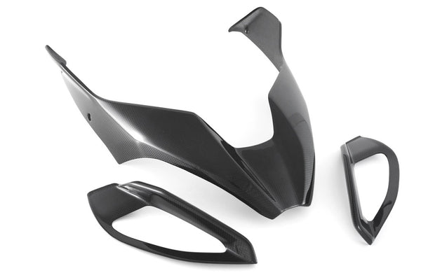 MOTOCORSE AIR INTAKE COVER - SET - DUCATI MULTISTRADA V4 (2021-) Trama del carbonio e finitura superficiale - 200P – Plain Lucido 1