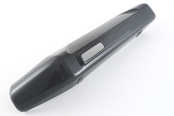 MOTOCORSE EXHAUST HEAT SHIELD - DUCATI MULTISTRADA V4 (2021-) Trama del carbonio e finitura superficiale - 200P – Plain Lucido 1