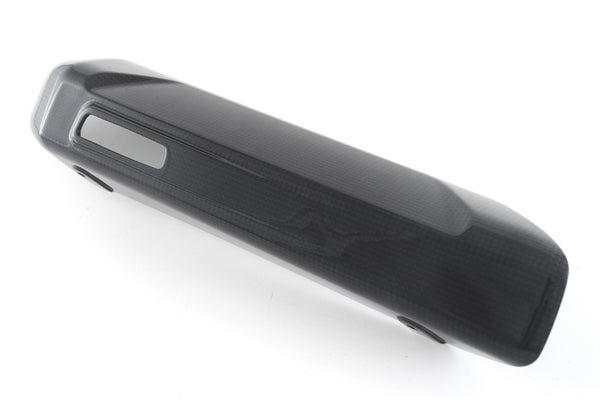 MOTOCORSE EXHAUST HEAT SHIELD - DUCATI MULTISTRADA V4 (2021-) Trama del carbonio e finitura superficiale - 200P – Plain Lucido 2