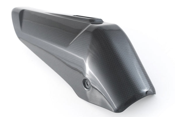 MOTOCORSE EXHAUST HEAT SHIELD - DUCATI MULTISTRADA V4 (2021-) Trama del carbonio e finitura superficiale - 200P – Plain Lucido 4