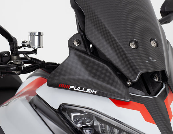 MOTOCORSE WINDSCREEN COVER - SET - DUCATI MULTISTRADA V4 (2021-) Trama del carbonio e finitura superficiale - 200P – Plain Lucido 5