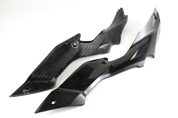 MOTOCORSE Under tank side panels - set Trama del carbonio e finitura superficiale - 2