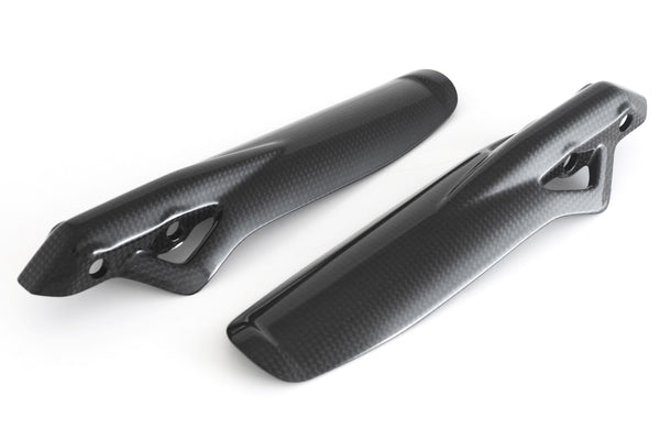 MOTOCORSE Fork leg guards - set Trama del carbonio e finitura superficiale - 2