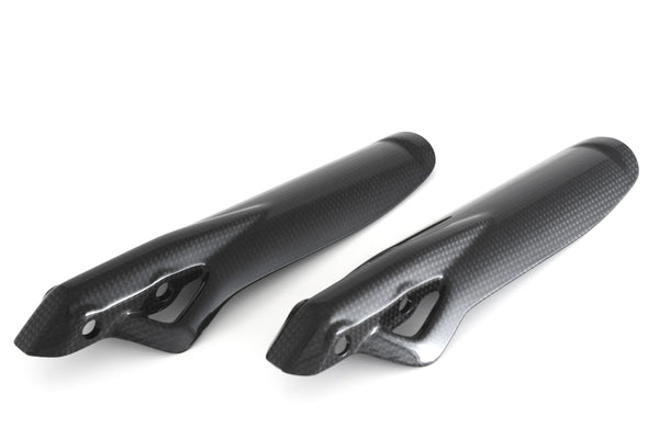 MOTOCORSE Fork leg guards - set Trama del carbonio e finitura superficiale - 2