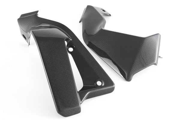 MOTOCORSE Radiator cover - set Trama del carbonio e finitura superficiale - 2
