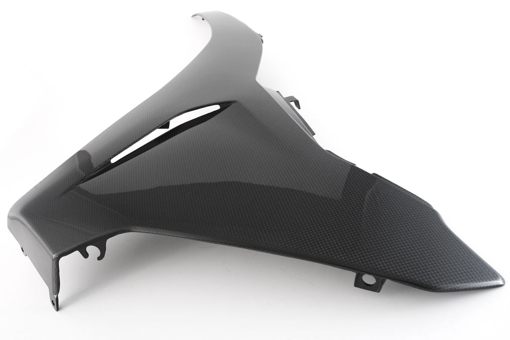 MOTOCORSE Fairing side panel - lower left Trama del carbonio e finitura superficiale - 200P – Plain