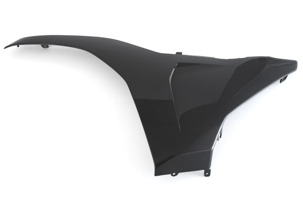 MOTOCORSE Fairing side panel - lower left Trama del carbonio e finitura superficiale - 200P – Plain
