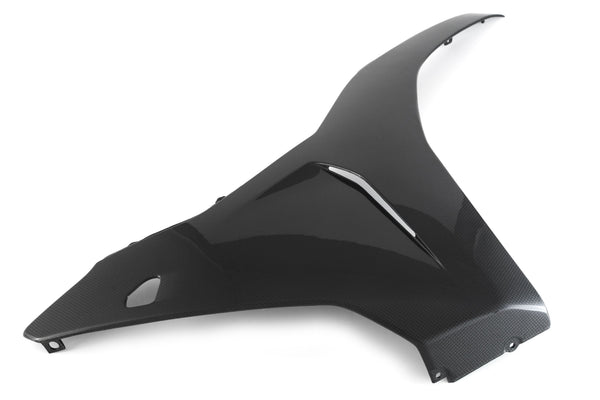 MOTOCORSE Fairing side panel - lower right Trama del carbonio e finitura superficiale - 200P – Plain