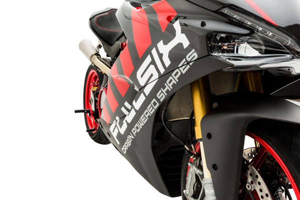 MOTOCORSE Fairing side panel - lower right Trama del carbonio e finitura superficiale - 200P – Plain